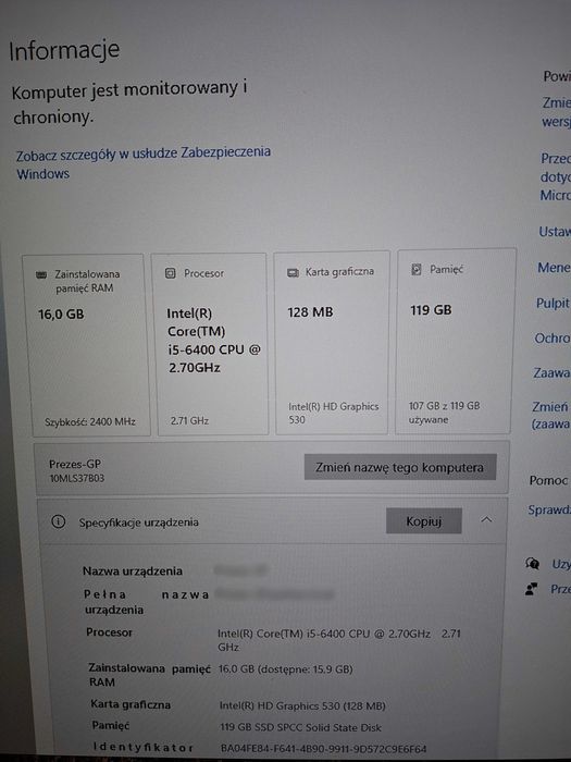 Komputer stacjonarny Dell Optiplex 7040 Intel core i5, 16gb ram +monitor gratis