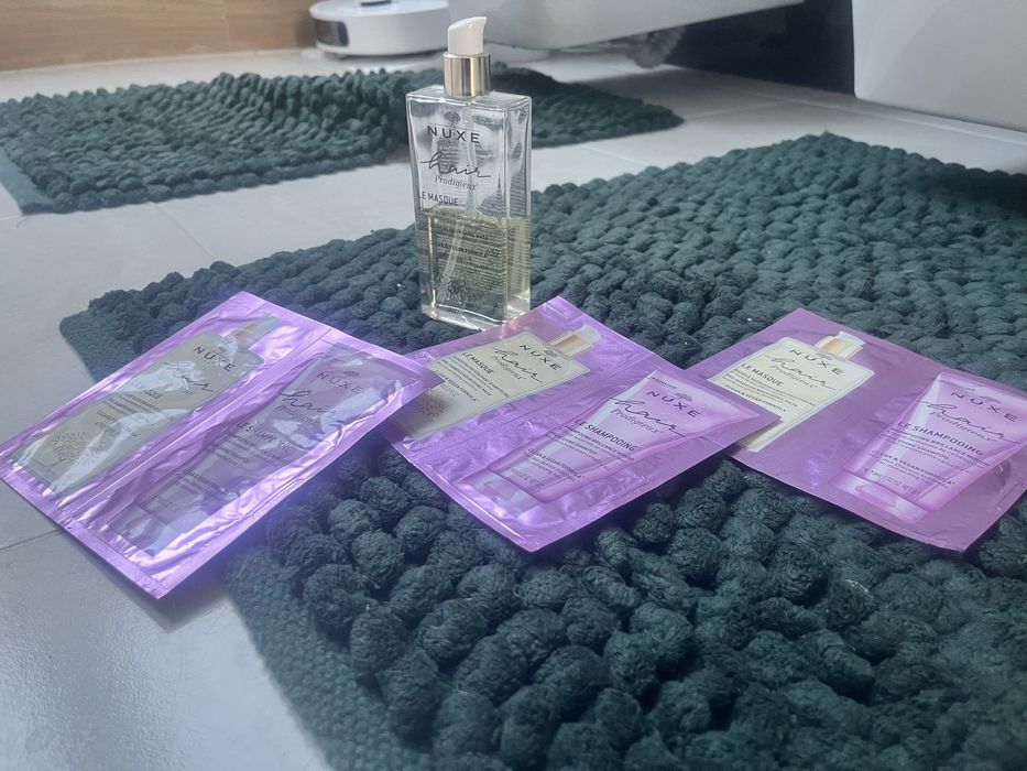 Nuxe hair olejek do wlosow i szampon maska