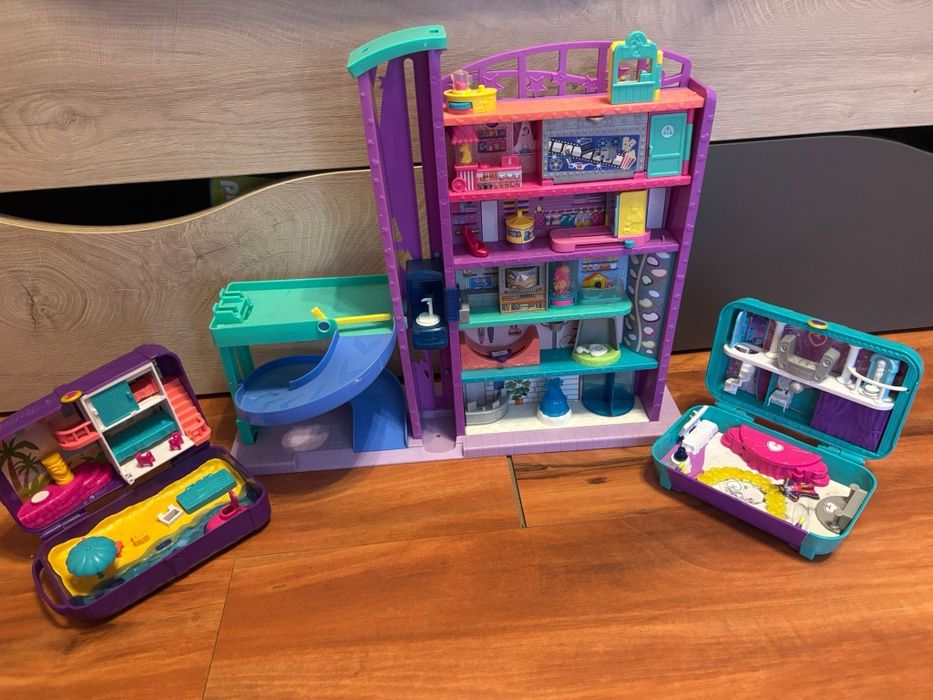 Zestaw Polly pocket zabawek i figurek centrum handlowe plus 2 zestawy