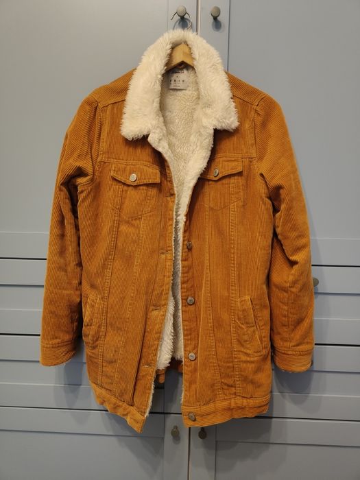 Zamszowa jesienna kurtka z kożuszkiem