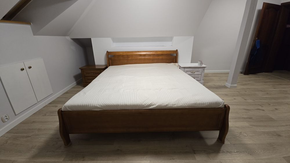 Zestaw sypialnia łózko materac  drewno super cena