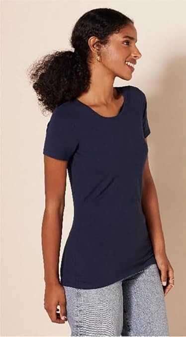 Zestaw 2 T-Shirt AMAZON ESSENTIALS Damskich Bawełna Dekolt W Serek XL