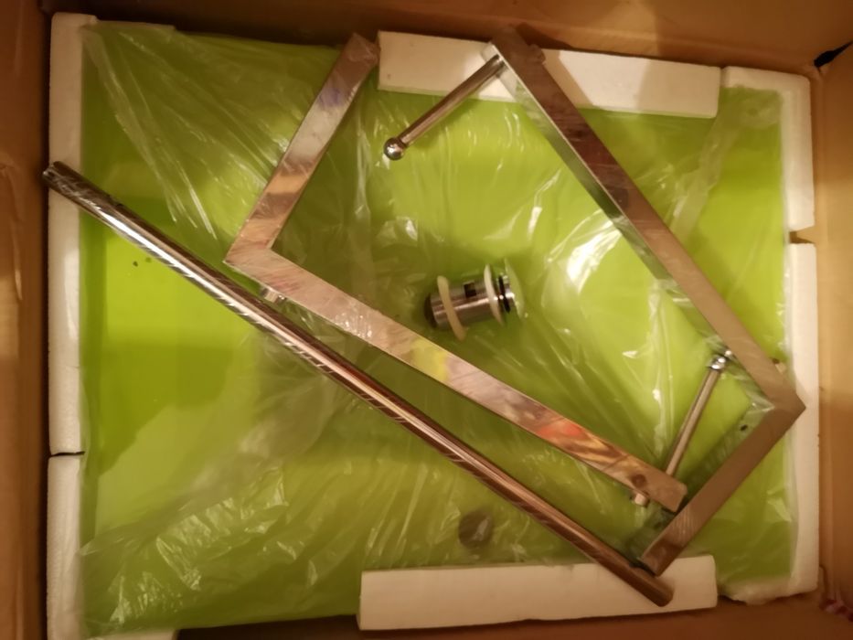 Lavatório tampo e suporte 60cm +espelho424494539913963521