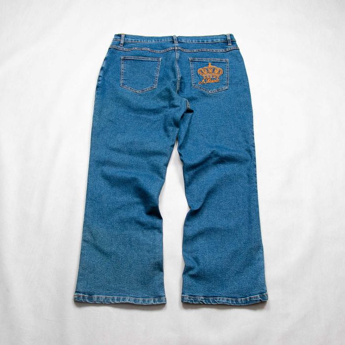 John Baner bootcut spodnie jeansowe z haftem 48eu/4XL dzwony