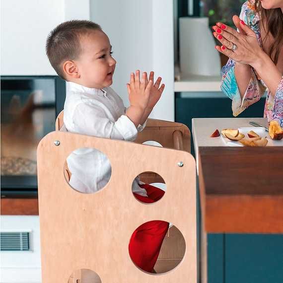 Cadeira de papa/Torre de aprendizagem/Mesa com cadeira