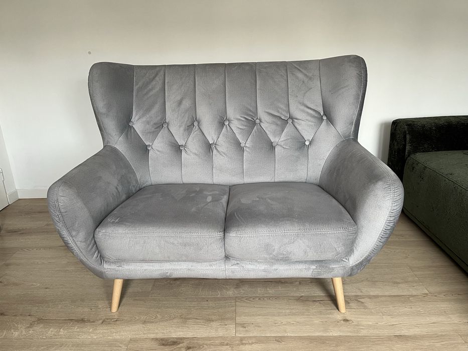 Sofa uszak dwuosobowa szara