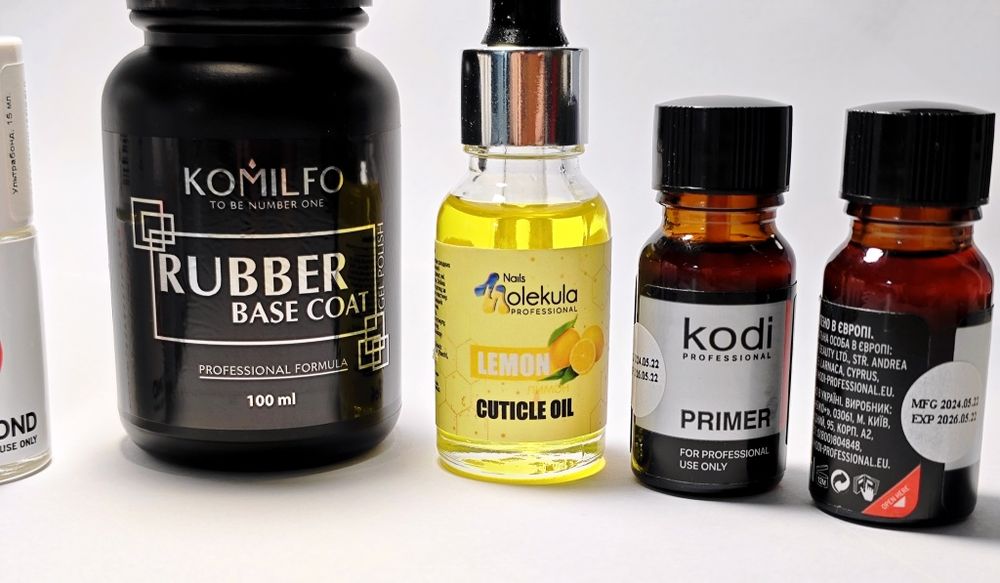 Набір для манікюру (НОВЕ): база Komilfo 100 мл + Kodi Ultrabond/прайм