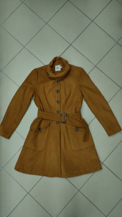 Płaszcz wełniany karmelowy wełna ASOS 42 XL