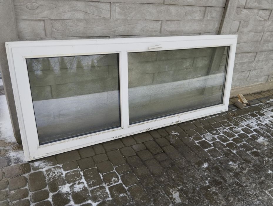 Okno PCV balkonowe jednoskrzydłowe z demontazu 86,5 cm x 220 cm
