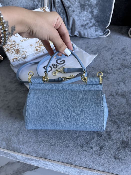 Голубая маленькая сумка люкс бренд