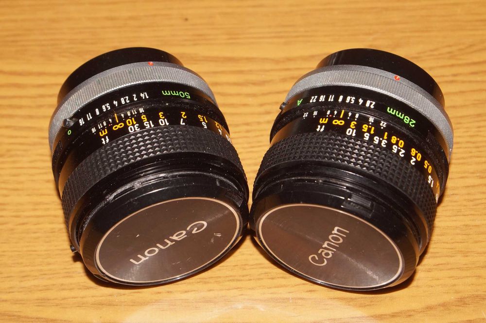 Canon FD 28 f/2.8 + 50 f/1.4 SSC