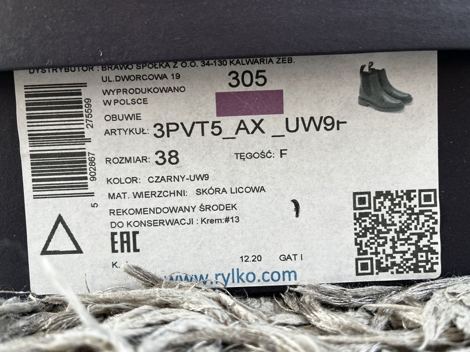 Czarne botki ryłko