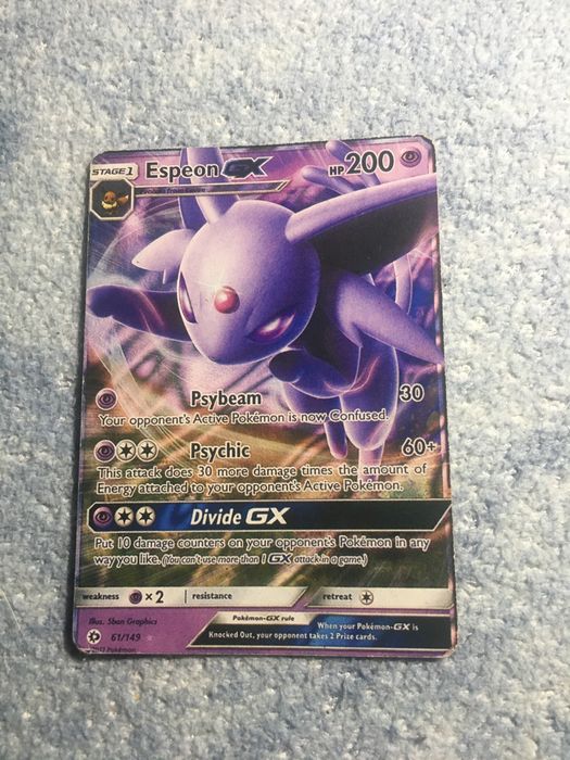 Pack de cartas espeon raras e exclusivas