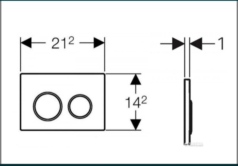 GEBERIT змивна клавіша для бачка в золотій оправі