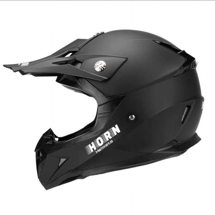 Kask Motocyklowy cross enduro quad Horn H915 czarny mat + gogle ECE 22.06 XS-XL