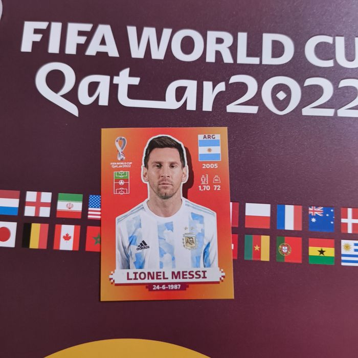 Cromo Lionel Messi World Cup Qatar 2022 Edition Orange