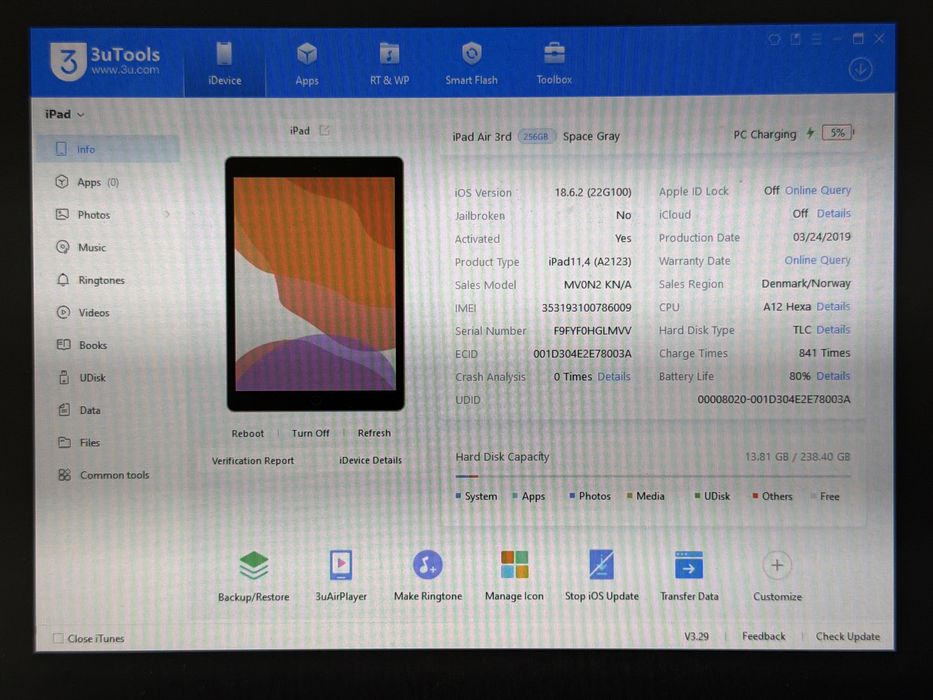 iPad Air 3 (A2123) - 256GB - Cellular (LTE) - faktura VAT 23%