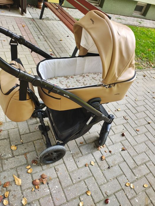 Wózek Milu Kids Atteso Sono 2w1 – brązowa eko-skóra