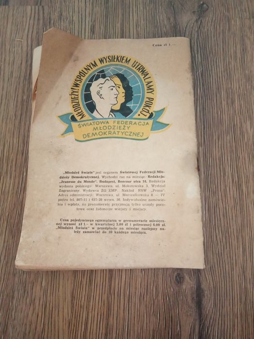 Gazeta Młodzież świata Nr. 4 1953r