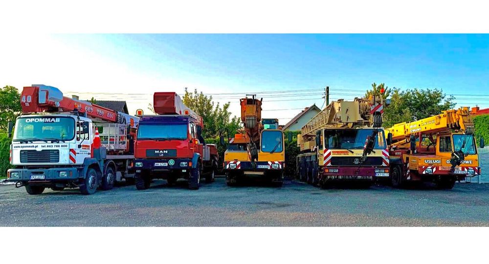 Podnośnik koszowy usługi wycinka pielęgnacja drzew wumag ruthmann