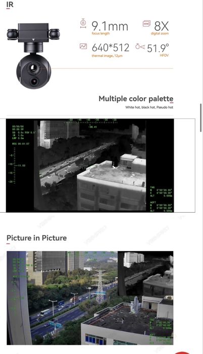 Камера  ViewPro A609 микродронов и небольших БПЛА. Возможности ИИ и интеллектуального слеженияАвтоматическое распознавание целей