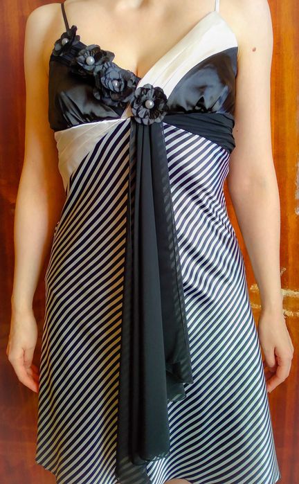 Плаття нарядне, чорно-біла сукня, сукня на випускний, для дружки