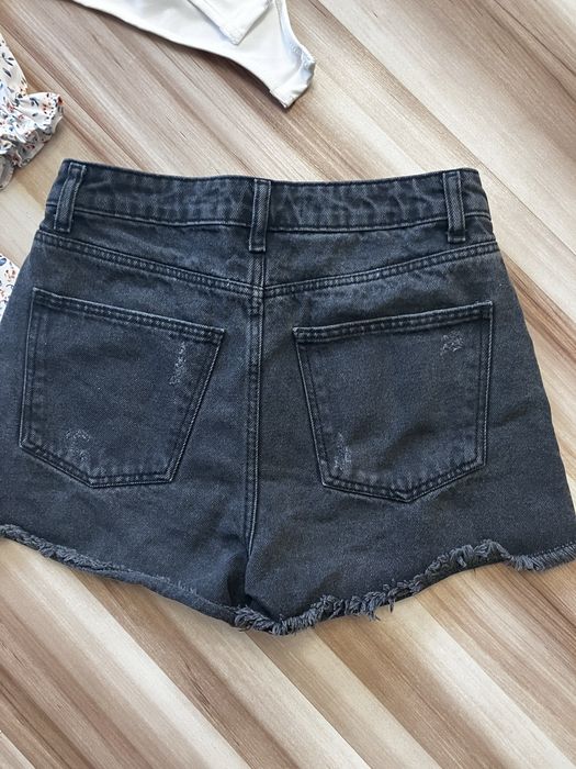 Spodenki jeans czarne XS