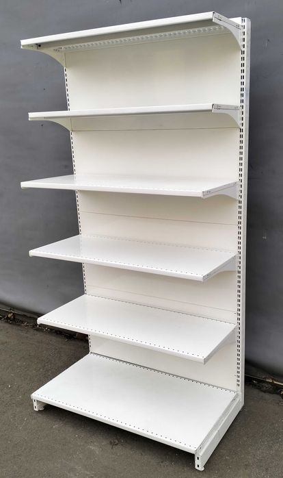 Торгові односторонні стелажі «Колумб» 200х100 см., білі, Б/у 12223