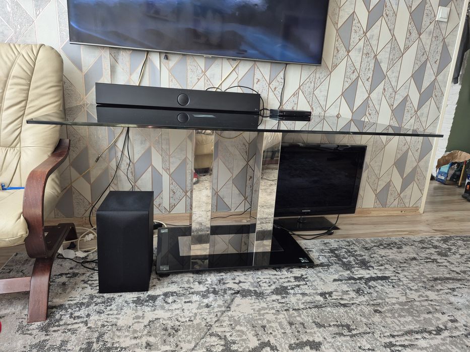 Szklano metalowy stół 160x90x75 wys