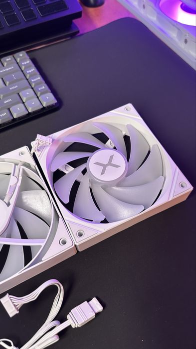 KRUX 3x120mm ARGB białe (blok) | PWM 4-pin | komplet kabli