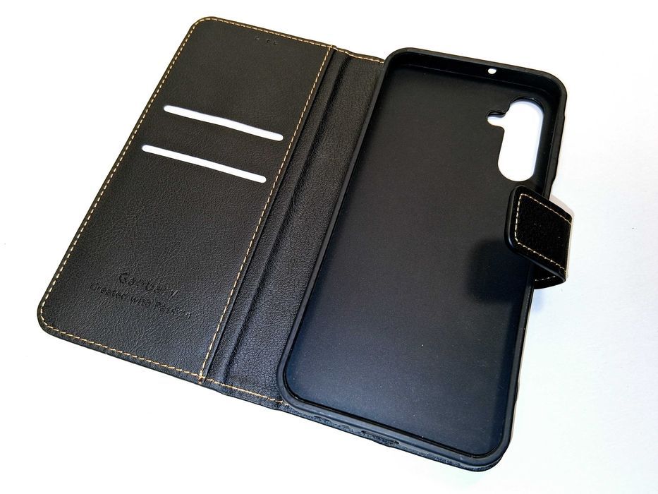 Z266 Ganbary Etui Portfel Samsung Galaxy A15 4G/5G Skóra PU Czarny