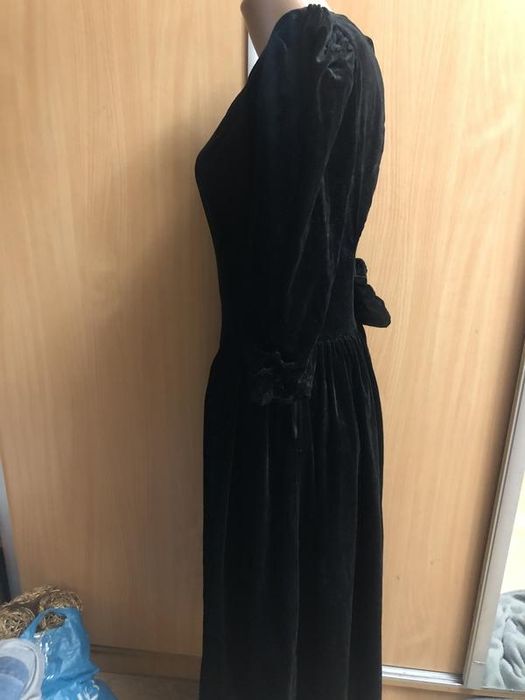 Оксамитова сукня вінтажна Laura Ashley шикарное платье бархатное m