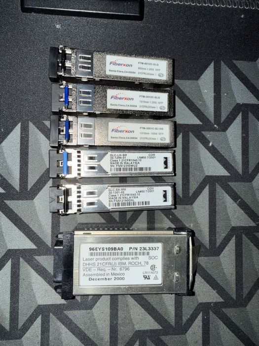 6 Módulos Fibra Óptica SFP/GBIC (Cisco, IBM, Fiberxon)