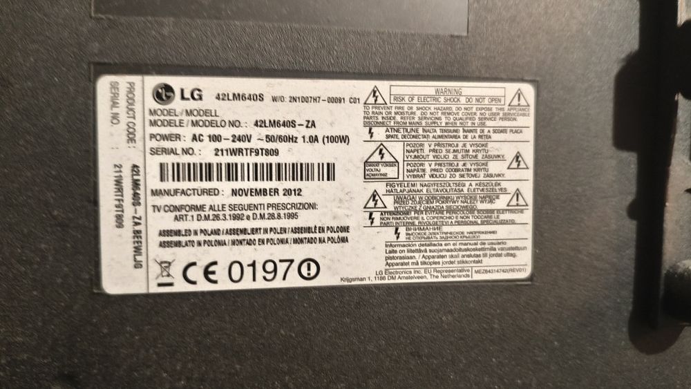 Telewizor LG LG42LM640S 3D 42 cale