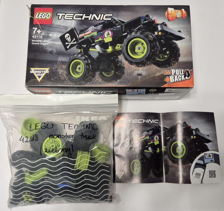 Lego Technic 42118 Monster Jam Grave Digger KOMPLETNE