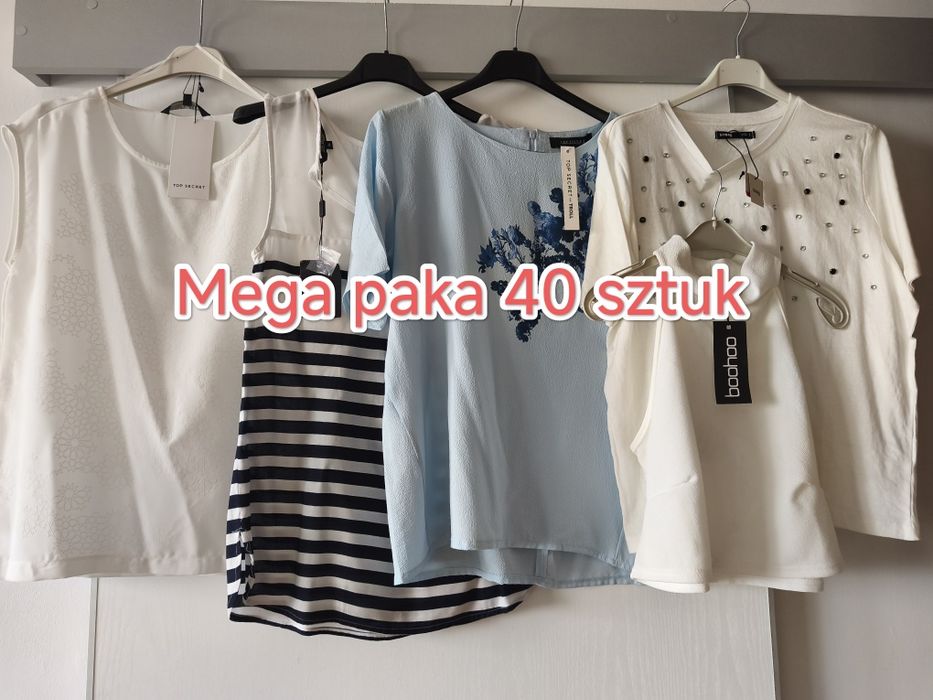 Mega paka ubrań damskich mix rozmiarów 40 sztuk zestaw ubrań