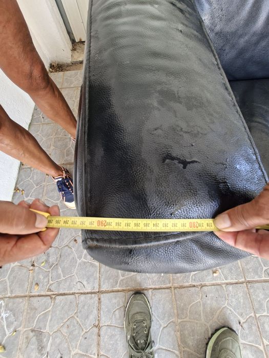 Sofa chaise long em pele