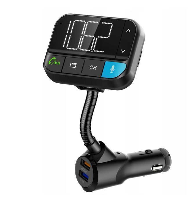 Transmiter FM zestaw głośnomówiący Bluetooth QC3.0 2,4A BLOW 74-165#