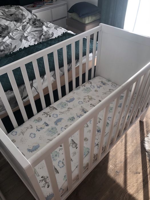 Łozeczko niemowlęce ikea z materacem