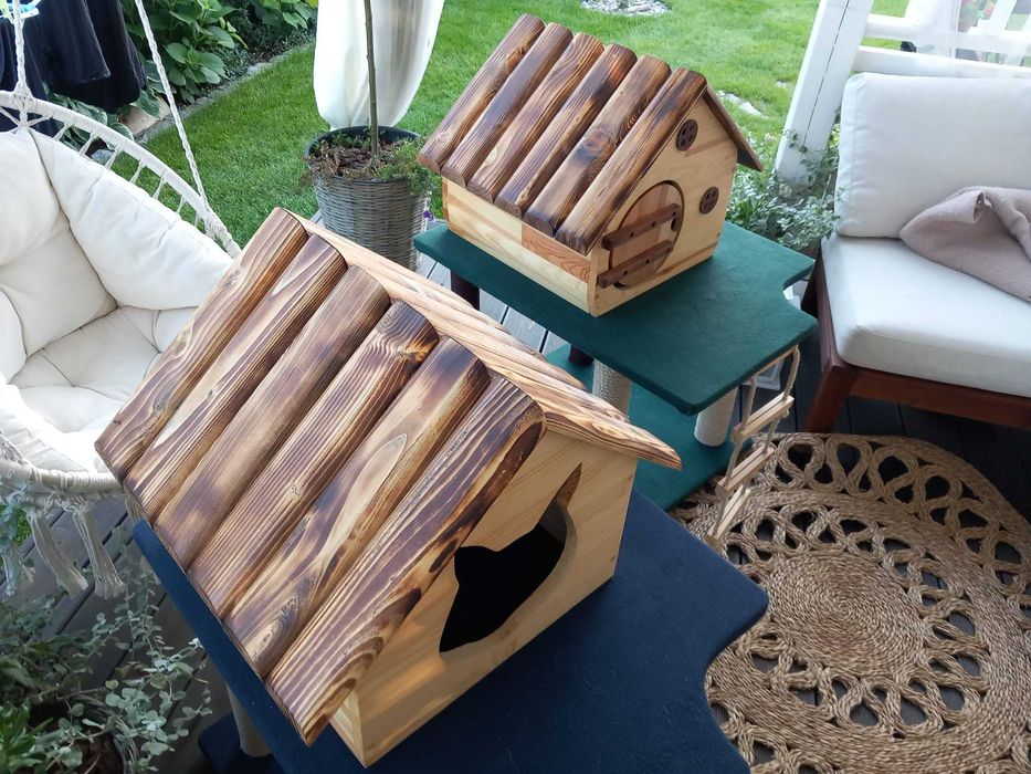 Domek dla kota z drapakiem