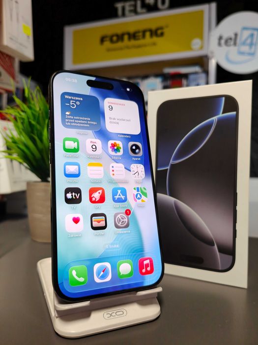 ***Sklep Tel4u - Apple iPhone 16 pro, czarny stan 9/10