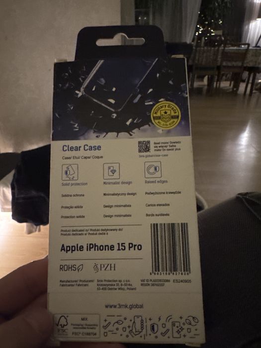 3mk clear case apple iphone 15 pro etui