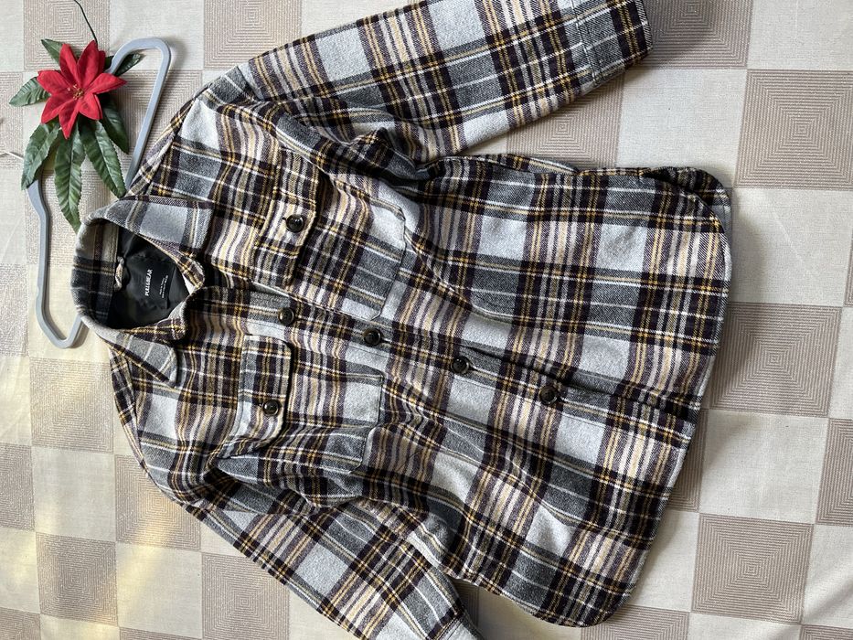 Pull & Bear kurtka koszulowa krata XL/2XL płaszczyk luksusowy