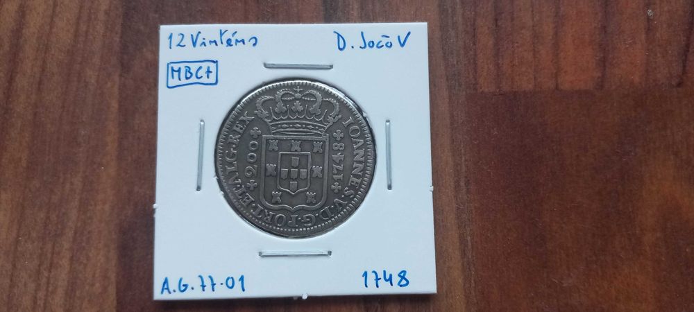 Moeda 12 Vinténs 1748 D. João V