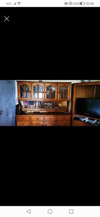 Cristaleira e móvel de televisão