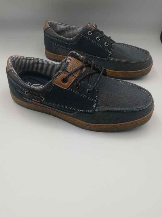 Buty męskie granatowe Dżins  przecierany rozmiar 43