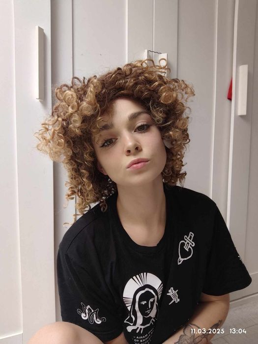 Peruka afro loki brąz brązowa WIG brown