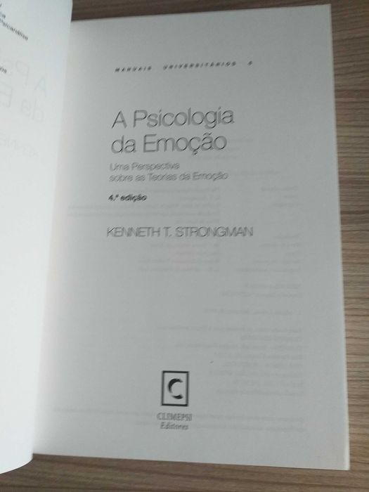 Livro A psicologia da emoção em bom estado
