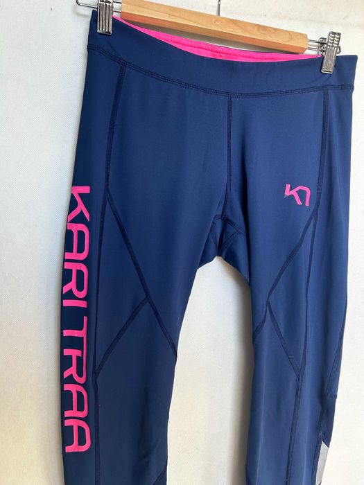 Kari Traa _ Granatowe termoaktywne legginsy M