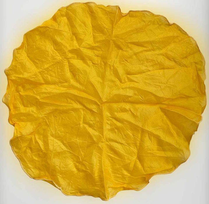 Lenço de Bolso Seda Amarelo, Novo/Raro
